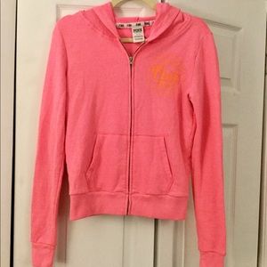 Worn once Pink zip up sweatshirt size small